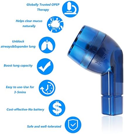 Dispositivo de Ejercicio Respiratorio MILLSTEPS para Pulmones, Válvula Flutter, Ejercitador Espiratorio - Limpia Mucosidad de las Vías Respiratorias - imagen 2