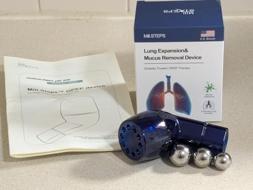 Dispositivo de Ejercicio Respiratorio MILLSTEPS para Pulmones, Válvula Flutter, Ejercitador Espiratorio - Limpia Mucosidad de las Vías Respiratorias - imagen 3