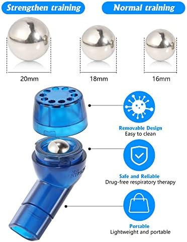 Dispositivo de Ejercicio Respiratorio MILLSTEPS para Pulmones, Válvula Flutter, Ejercitador Espiratorio - Limpia Mucosidad de las Vías Respiratorias - imagen 8