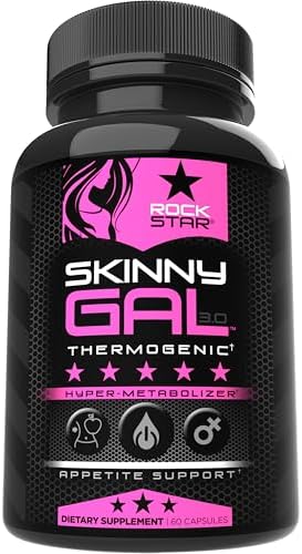 Píldoras para Bajar de Peso para Mujeres – Rockstar Skinny Gal Termogénico, Supresor de Apetito Rápido y Acelerador del Metabolismo, Máxima Potencia, - imagen 1