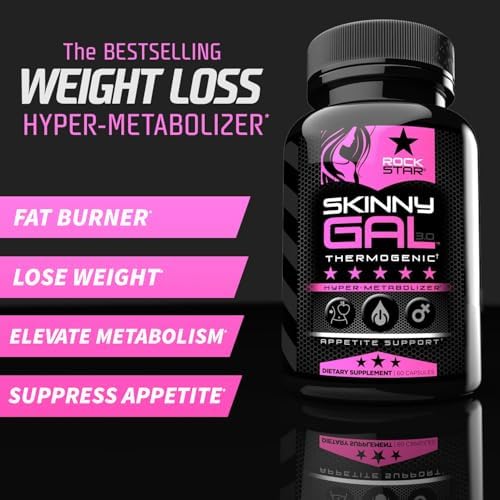 Píldoras para Bajar de Peso para Mujeres – Rockstar Skinny Gal Termogénico, Supresor de Apetito Rápido y Acelerador del Metabolismo, Máxima Potencia, - imagen 3