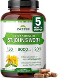 Zazzee Extracto de Hierba de San Juan 20:1, 0.3% Hipericina, 150 Cápsulas Veganas, Suplemento Herbal para Bienestar Emocional, No GMO, Hecho en EE. - imagen 1