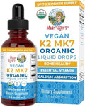 Gotas Líquidas de Vitamina K2 MK7 Orgánica USDA de MaryRuth para Adultos y Niños | Derivadas de Natto | Menaquinona-7 | Vitamina K2 Vegana para la - imagen 1