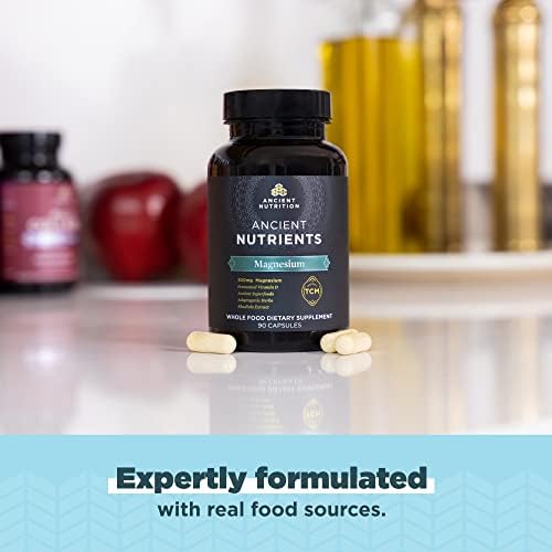 Suplemento de Magnesio de Ancient Nutrition, 300mg con Vitamina D para Soporte Inmunológico, Hierbas Adaptogénicas, Activado por Enzimas, Paleo y - imagen 5