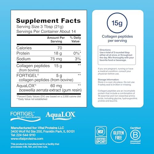 Vital Proteins® Active Complex, 20g de Péptidos de Colágeno, Mejora la Comodidad Articular y Apoya el Movimiento y la Movilidad - imagen 3