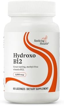 Seeking Health Hydroxo B12 - Suplemento de Vitamina B para Energía - Con Folato para Mantenimiento de Niveles de Homocisteína - 2000 mcg, 60 Tabletas - imagen 1
