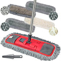 Mopa para Limpieza de Pisos con Sistema de Almohadilla Lavable 4 en 1, Mopa Multiusos Húmeda y Seca con Raspador y Mango de Acero Inoxidable de 62'' - imagen 1