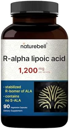 NatureBell Ácido R-Alpha Lipoico - 90 Cápsulas - 1,200mg R-ALA por Porción - Antioxidante y Soporte de Energía Celular* - ALA Isómero R Estabilizado - imagen 1