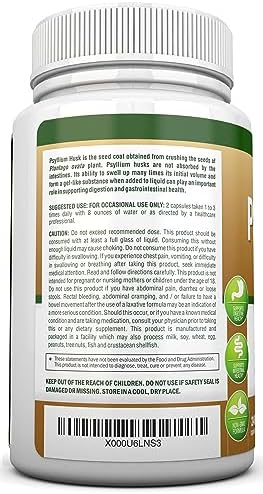 Cápsulas de Psyllium NutriONN - 1450mg por Porción - 240 Cápsulas - Doble Fuerza - Suplemento de Fibra Psyllium Premium - Ideal para Digestión y - imagen 6