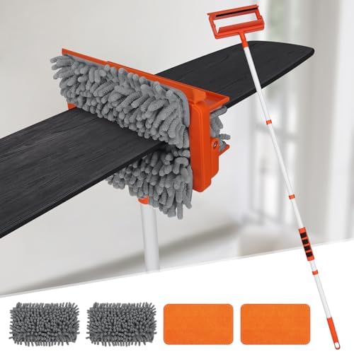 Limpiador de Ventiladores de Techo Qaestfy con Mango Extensible de 62.5'', Herramienta de Limpieza para Aspas de Ventilador, Cabezal de Microfibra - imagen 1