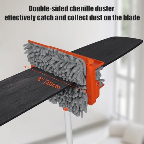 Limpiador de Ventiladores de Techo Qaestfy con Mango Extensible de 62.5'', Herramienta de Limpieza para Aspas de Ventilador, Cabezal de Microfibra - imagen 3