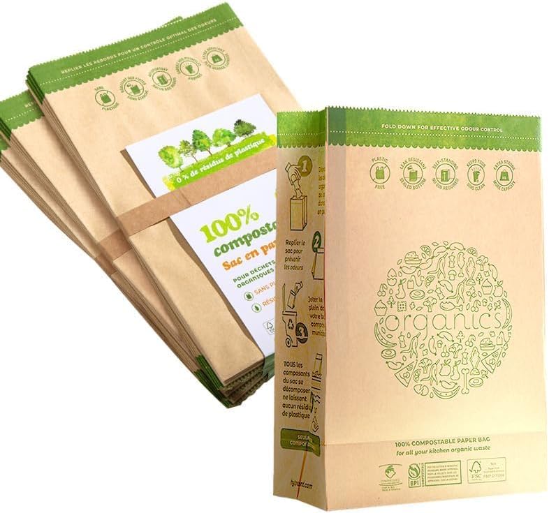 Bolsa de Desechos de Cocina Hytrend - 35 Bolsas - 100% Compostables - Resistente a Fugas - Tamaño Pequeño - Certificadas por BNQ y BPI, CMA-I, CMA-W - imagen 1