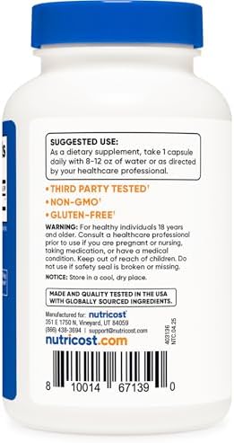 Cápsulas de Huperzina A Nutricost 200mcg, 240 Cápsulas - No GMO, Apto para Vegetarianos - imagen 4