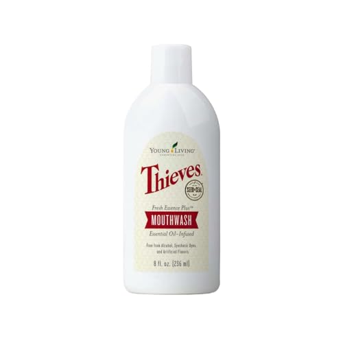 Enjuague Bucal Young Living Thieves Fresh Essence Plus | 8 oz | Sin Alcohol ni Flúor | Enriquecido con Aceites Esenciales | Menta, Romero, Limón y - imagen 1