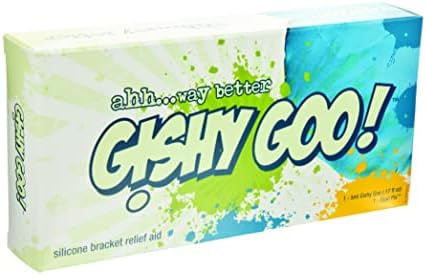 Gishy Goo! Reemplazos de Cera Dental para Ortodoncia. Alivio del Dolor, Sabor Chicle y Colores de Dientes Discretos, Kit de Jeringa para 1 Paciente - imagen 2