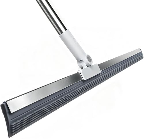 Squeegee Grande Purexa de 19.7'' para Pisos de Concreto con Mango Telescópico de Acero Inoxidable de 51''-58'', Ideal para Agua en Azulejos, Epóxico, - imagen 1