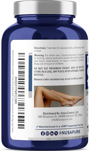 NusaPure Complejo de Diosmina 1,000mg por Porción 180 Cápsulas Veganas (Sin OGM, Veganas) Citrus Aurantium - imagen 3