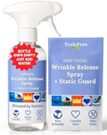 Truly Free Eliminador de Arrugas y Estática - Spray Natural para Ropa, Sábanas y Telas - Botella Reutilizable de 12 oz + Paquete de Relleno de 3 oz - imagen 1