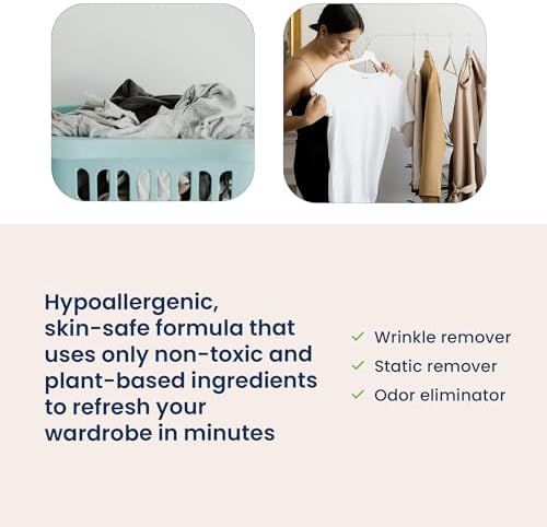 Truly Free Eliminador de Arrugas y Estática - Spray Natural para Ropa, Sábanas y Telas - Botella Reutilizable de 12 oz + Paquete de Relleno de 3 oz - imagen 8