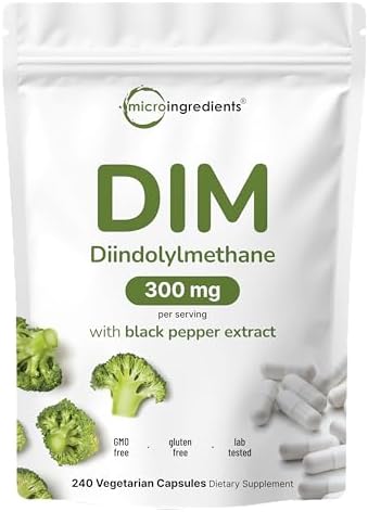Suplemento Activo DIM, 300mg, 240 Cápsulas Veganas (Suministro de 8 Meses), Fórmula 2 en 1, Metabolismo de Estrógenos, Suplemento Premium DIM-Plus - imagen 1