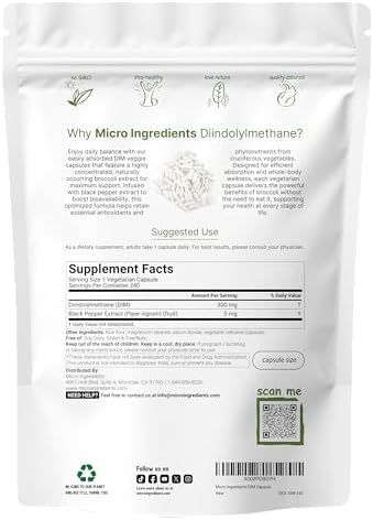 Suplemento Activo DIM, 300mg, 240 Cápsulas Veganas (Suministro de 8 Meses), Fórmula 2 en 1, Metabolismo de Estrógenos, Suplemento Premium DIM-Plus - imagen 2