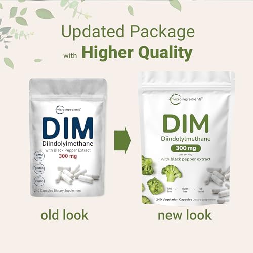 Suplemento Activo DIM, 300mg, 240 Cápsulas Veganas (Suministro de 8 Meses), Fórmula 2 en 1, Metabolismo de Estrógenos, Suplemento Premium DIM-Plus - imagen 3