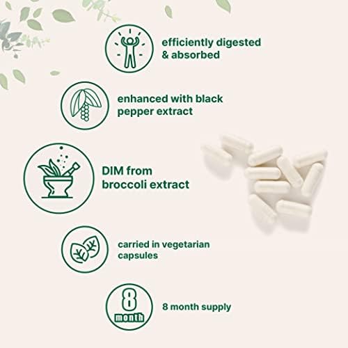 Suplemento Activo DIM, 300mg, 240 Cápsulas Veganas (Suministro de 8 Meses), Fórmula 2 en 1, Metabolismo de Estrógenos, Suplemento Premium DIM-Plus - imagen 4