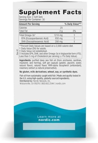 Nordic Naturals EPA Limón - 60 Geles Blandos - 1210 mg Omega-3 - Fórmula de EPA Alta Intensidad para Ánimo Positivo, Salud Cardiaca e Inmunidad - imagen 2