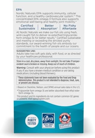 Nordic Naturals EPA Limón - 60 Geles Blandos - 1210 mg Omega-3 - Fórmula de EPA Alta Intensidad para Ánimo Positivo, Salud Cardiaca e Inmunidad - imagen 6