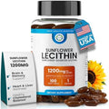 TRUEMED Lecitina de Girasol Orgánica 1200mg – Suplemento Libre de Soja para el Cerebro, Corazón, Nervios y Hígado, Salud Cognitiva – 100 Cápsulas - imagen 1