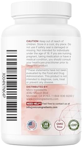Suplemento Micro Ingredients TUDCA Sales Biliares 2,000mg, 240 Cápsulas | Complejo 7 en 1 con NAC, Cardo Mariano, Glutatión, Diente de León y - imagen 7