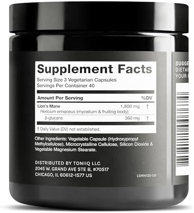 Toniiq Melena de León - Extracto Ultra Potente 10:1 con 30% de Polisacáridos - Altamente Concentrado y Bioactivo - Pruebas de Laboratorio de Terceros - imagen 2