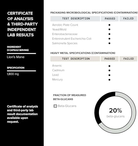 Toniiq Melena de León - Extracto Ultra Potente 10:1 con 30% de Polisacáridos - Altamente Concentrado y Bioactivo - Pruebas de Laboratorio de Terceros - imagen 5