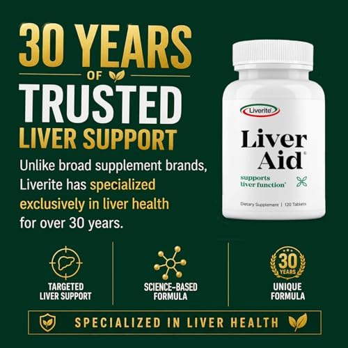 Liverite Suplemento para el Hígado 120 Tabletas con Aminoácidos, Colina y Vitamina B12 para Función Hepática, Energía y Metabolismo Saludable - imagen 2