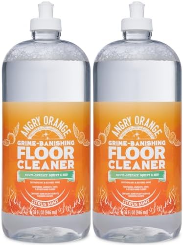 Limpiador de Pisos de Madera ANGRY ORANGE - Sin Enjuague, Seguro para Mascotas, Libre de Residuos - Solución Multiusos para Orina de Mascotas, - imagen 1