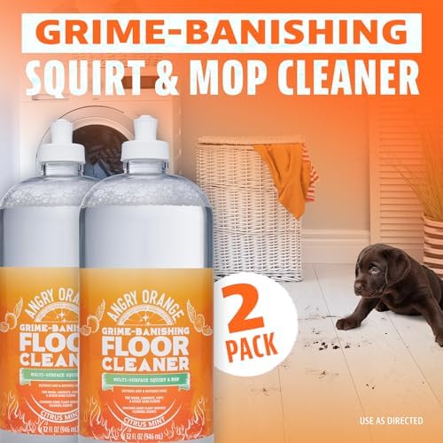 Limpiador de Pisos de Madera ANGRY ORANGE - Sin Enjuague, Seguro para Mascotas, Libre de Residuos - Solución Multiusos para Orina de Mascotas, - imagen 2