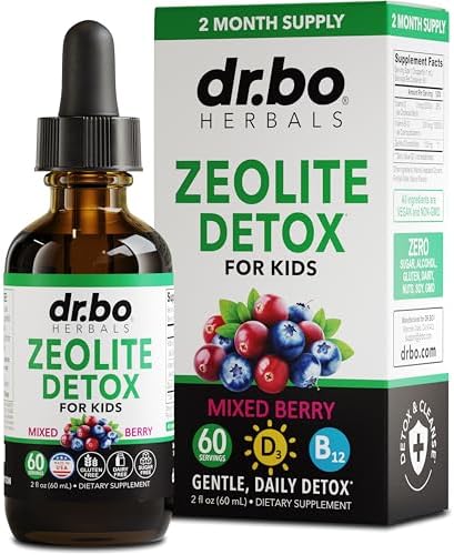 Gotas Líquidas de Detox Zeolite para Niños - Clinoptilolita Avanzada con Vitaminas B12 y D - Suplemento de Limpieza Suave para el Cuerpo 2oz - imagen 1