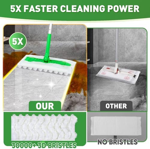 Paños Secos NXPPYY 100ct para Mopa Swiffer, Recargas de Microfibra Pesada, Captura Polvo y Pelo de Mascotas, para Pisos de Madera y Limpieza - imagen 2