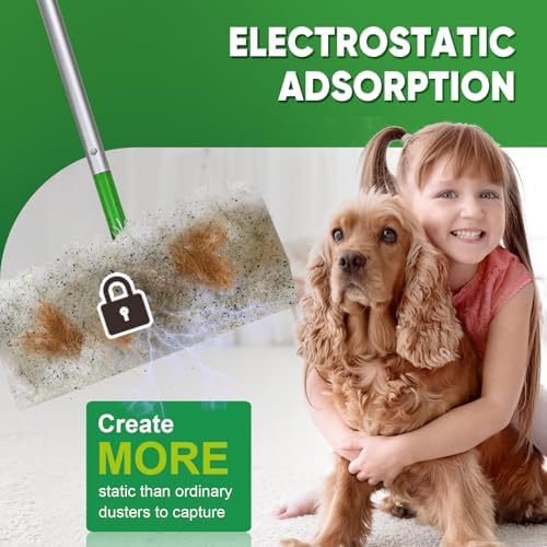 Paños Secos NXPPYY 100ct para Mopa Swiffer, Recargas de Microfibra Pesada, Captura Polvo y Pelo de Mascotas, para Pisos de Madera y Limpieza - imagen 3