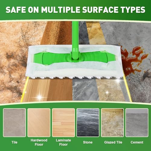 Paños Secos NXPPYY 100ct para Mopa Swiffer, Recargas de Microfibra Pesada, Captura Polvo y Pelo de Mascotas, para Pisos de Madera y Limpieza - imagen 6
