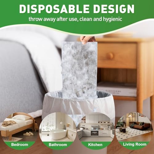 Paños Secos NXPPYY 100ct para Mopa Swiffer, Recargas de Microfibra Pesada, Captura Polvo y Pelo de Mascotas, para Pisos de Madera y Limpieza - imagen 7