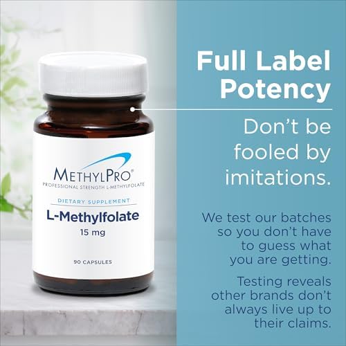 MethylPro L-Metilfolato 7.5 mg - Suplemento de Metilfolato para Hombres y Mujeres, Vitamina B9 Metilada (5-MTHF) para Salud Cerebral - 30 Cápsulas - imagen 6