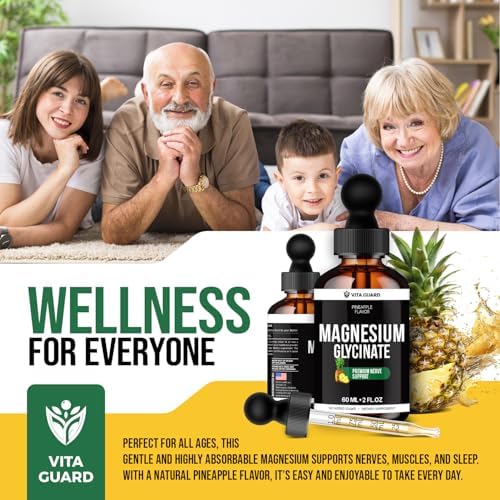 Gotas Líquidas de Glicinato de Magnesio 500mg – Suplemento Vegano Sin Azúcar, 60 mL Sabor Piña - imagen 8