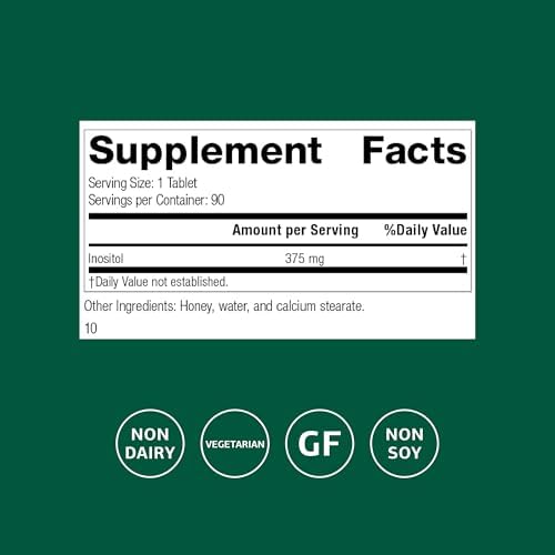 Inositol Standard Process - Apoya el Sistema Nervioso, Metabolismo de Lípidos y Salud Cardiovascular - Vegetariano, Sin Gluten, Sin Lácteos y Sin - imagen 2