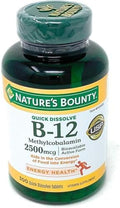Vitaminas B-12 de Nature's Bounty 2500 mcg, 300 Tabletas de Disolución Rápida - imagen 1