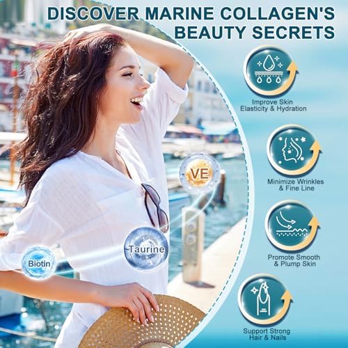 Polvo de Péptidos de Colágeno Marino DRFOSTER para Soporte Articular, Colágeno Hidrolizado Tipo I y III con MSM, GC, Ácido Hialurónico y Vitamina C - imagen 4