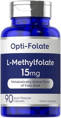 Carlyle L Methylfolato 15mg | 90 Cápsulas | Máxima Potencia | Optimizado y Activado | Sin OGM, Libre de Gluten | Methyl Folate, 5-MTHF | por - imagen 1