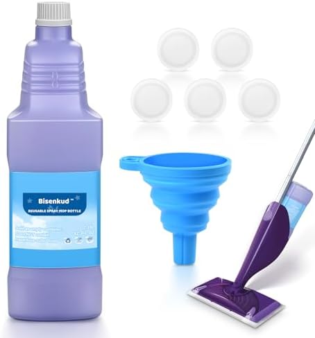 Botella Refillable Bisenkud para Mop Swiffer® Wet Jet™ - 1250ml / 42.3 FL OZ - Botella de Solución HDPE a Prueba de Fugas, Vacía, No para Mop - imagen 1