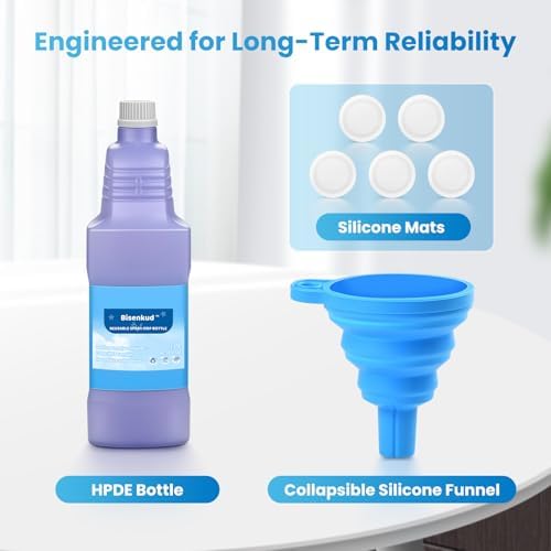 Botella Refillable Bisenkud para Mop Swiffer® Wet Jet™ - 1250ml / 42.3 FL OZ - Botella de Solución HDPE a Prueba de Fugas, Vacía, No para Mop - imagen 5