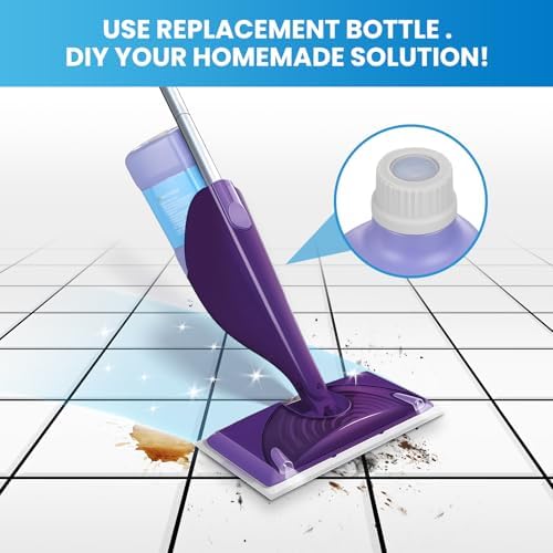Botella Refillable Bisenkud para Mop Swiffer® Wet Jet™ - 1250ml / 42.3 FL OZ - Botella de Solución HDPE a Prueba de Fugas, Vacía, No para Mop - imagen 6